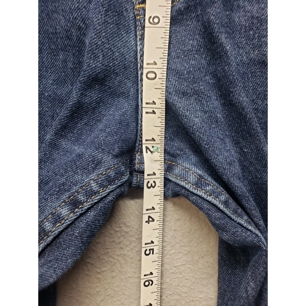 Wrangler Men Denim Jeans 36X29 Blue Zip Button 5 Pockets Mid Rise Stretch Casual
